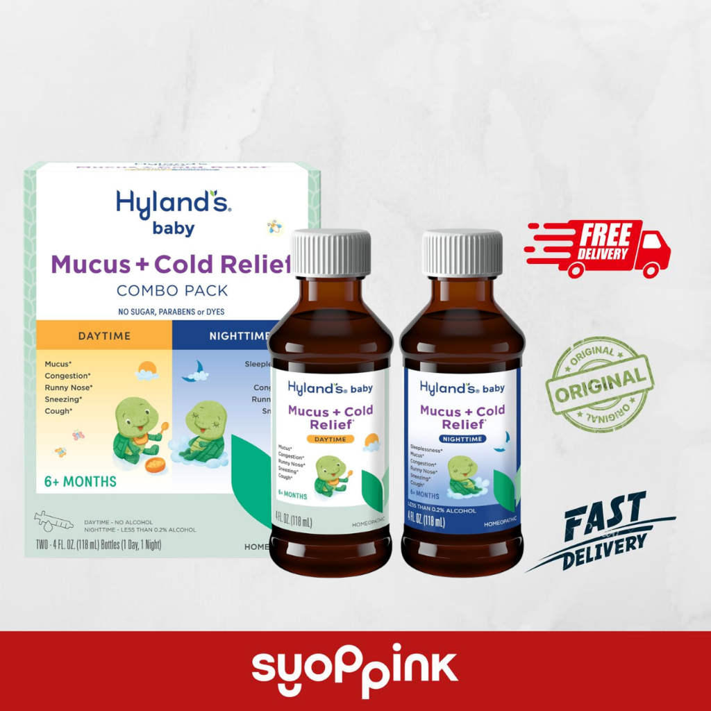 Hyland’s Baby Mucus + Cold Relief Combo Pack - 2 Botol 118 ml (Day & Night) - Obat Pereda Batuk Pile
