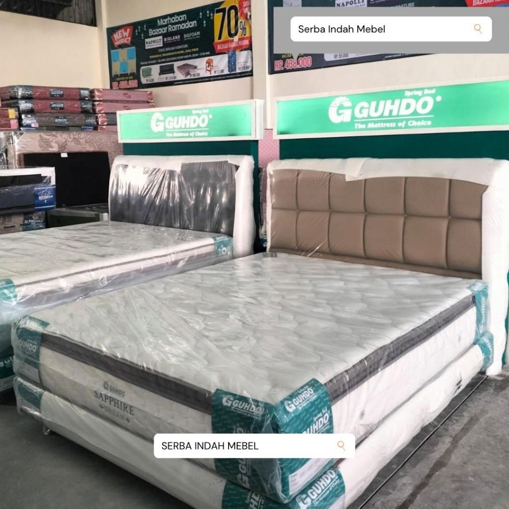 SPRING BED GUHDO SAPPHIRE DREAM PILLOW TOP 90 120 x 200 cm 160 180 bedset kasur matras saja matress 