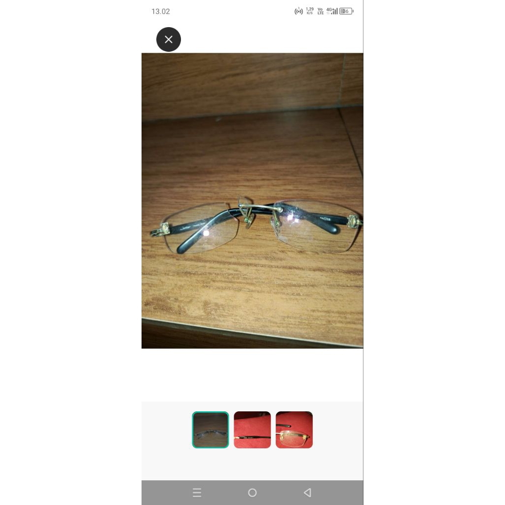 Frame Rimless Cartier Italy