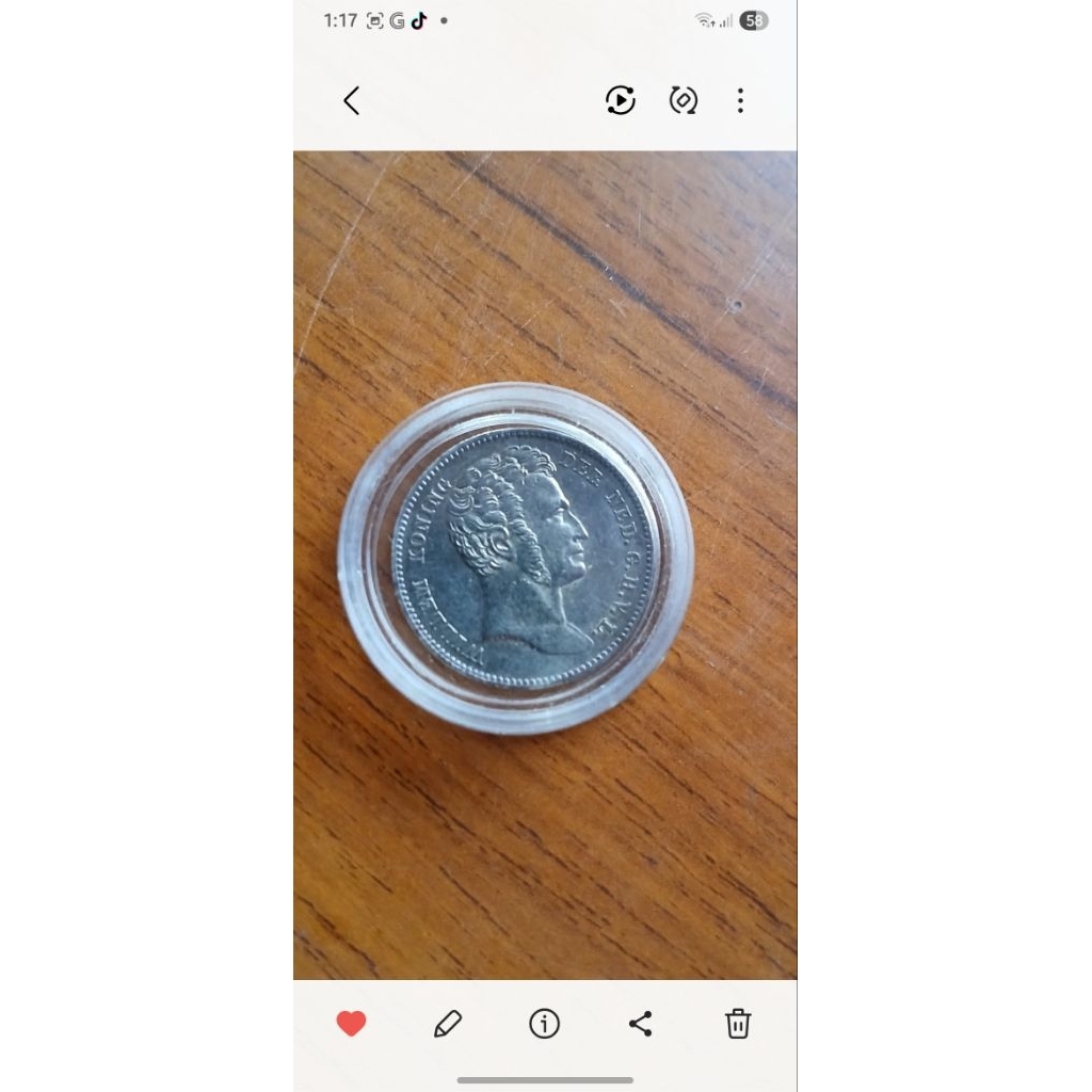 Koin Willem 1 1826 Halve Gulden Setengah Gulden Perak Original RARE!