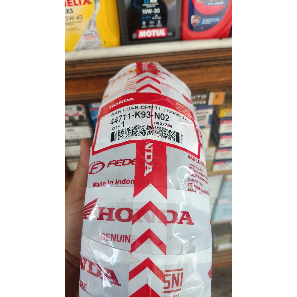 BAN LUAR HONDA FEDERAL K93 MATIC 100/90-12 Tubeless