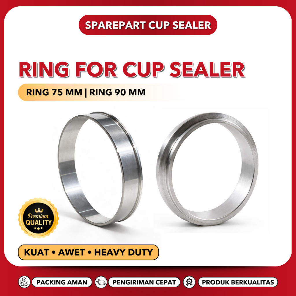 Ring Cup Sealer 90mm & 75mm Stainless | Sparepart Mesin Press Gelas Plastik