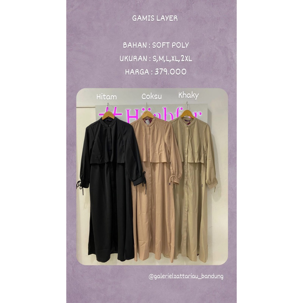 Gamis layer elzatta gamis elzatta