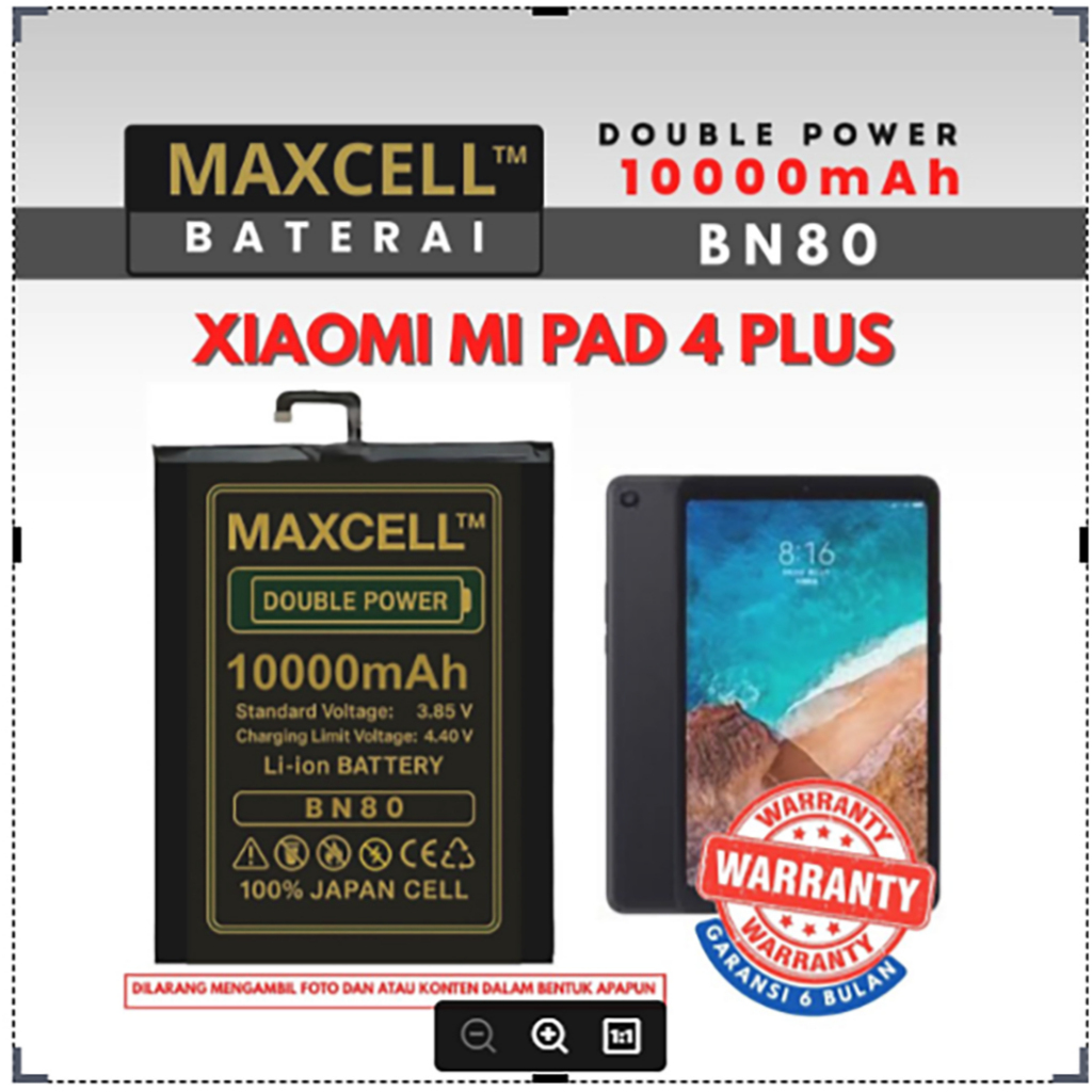 Baterai BN80 compatible Xiaomi MI PAD 4 PLUS 10000mAh