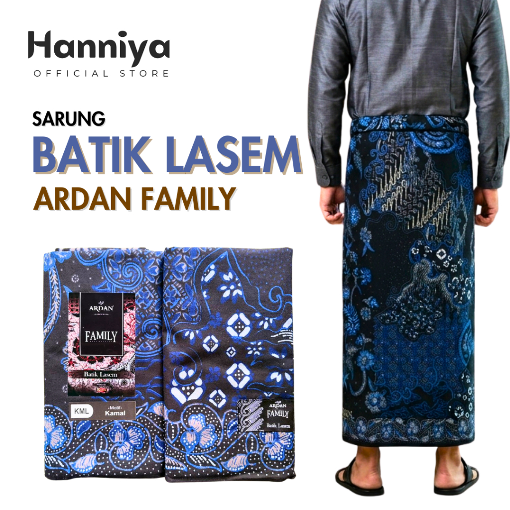 HANNIYA - ARDAN Family - Sarung Batik Lasem - Bahan Rayon Viscose Motif Kekinian - Adem Tidak Kaku