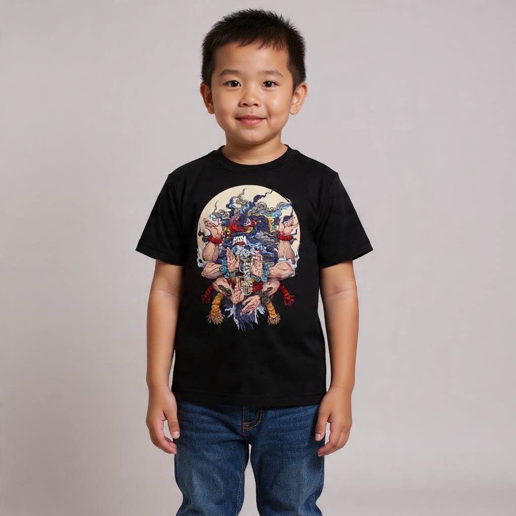 Kaos Anak Motif Barong Bali Unisex Usia 2-11 Tahun | Baju Anak Laki Laki & Perempuan Adem Nyaman