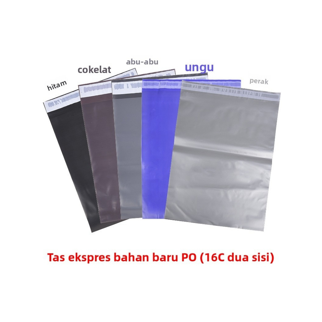 100-pak Plastik Packing Polymailer Kurir Extra Tebal Anti Sobek Handle Murah