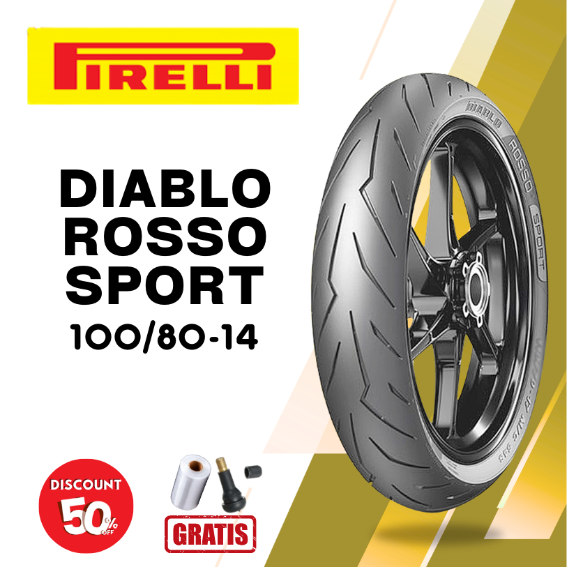 Ban Motor PIRELLI DIABLO ROSSO SPORT 100/80-14 Tubeless
