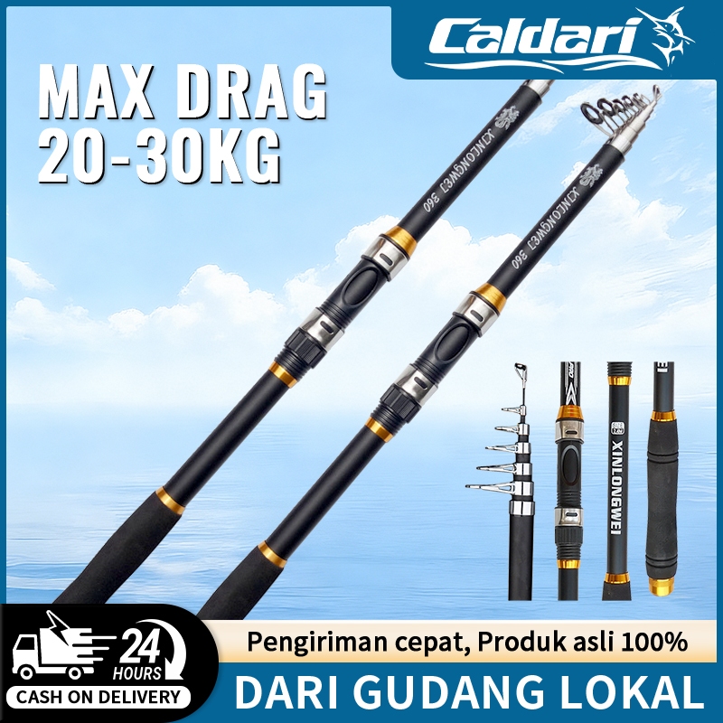 Carbon Fiber Sea Fishing Rod 2.1M-3.6M/7 Tongkat Stik Pancing Joran Pancing 3.6Meter Laut Sungai