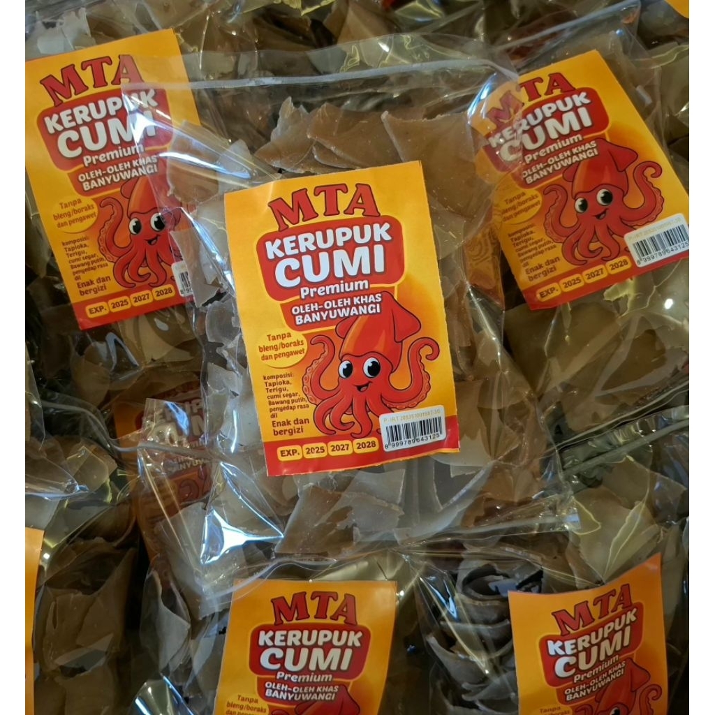 Kerupuk cumi Enak khas Banyuwangi rambak bawang rambak cumi premium bebas bleng boraks kerupuk jamur