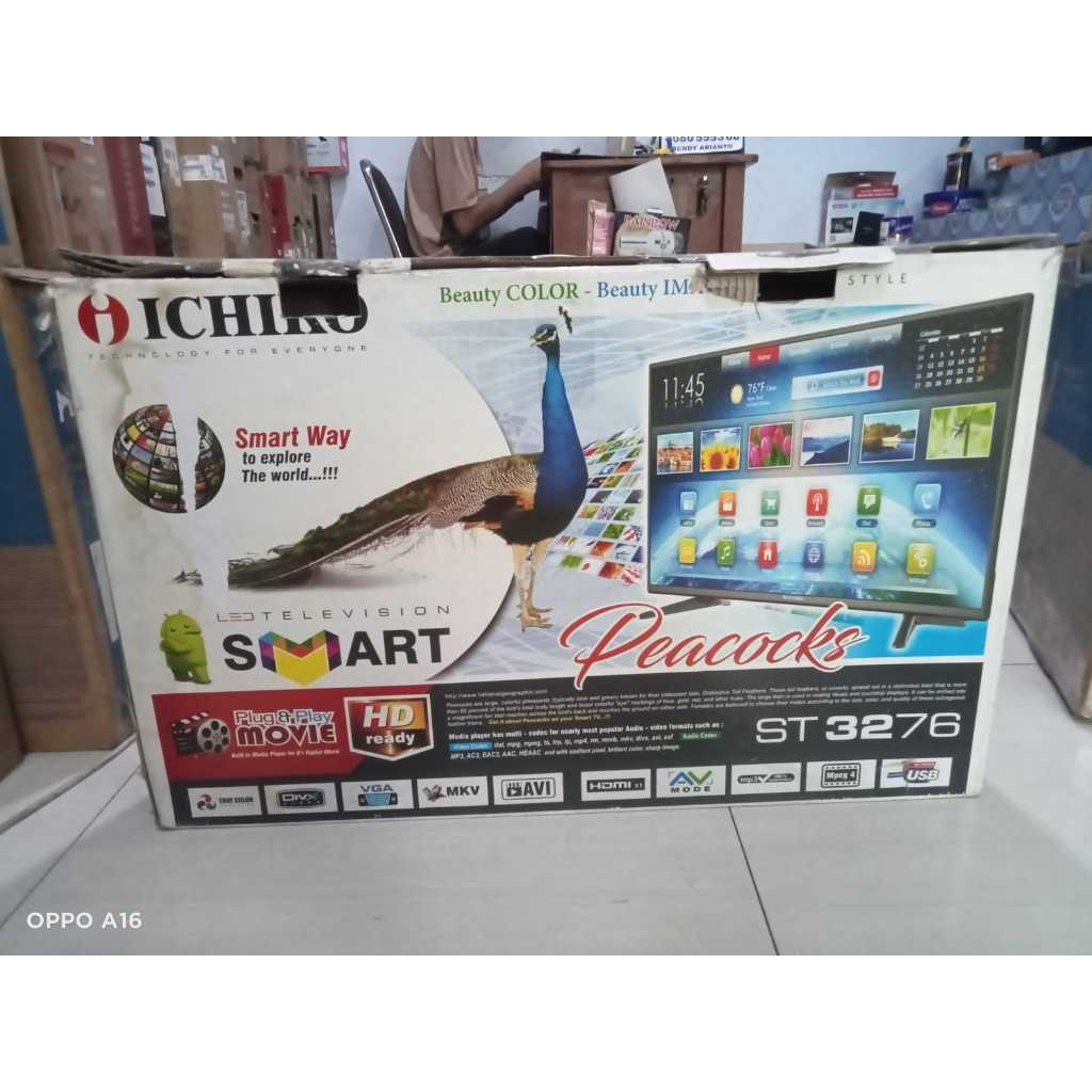 TV LED ICHIKO 32IN HD ANALOG TV HARUS PAKAI STB KONDISI BEKAS 6929F