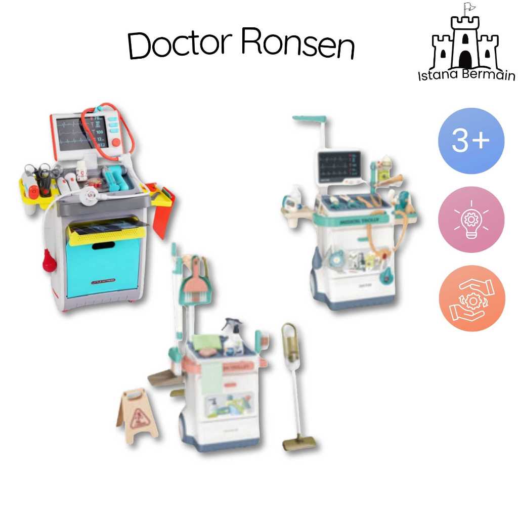 mainan doctor ronsen medical trolly mainan doctor komplit set toy mainan doctor komplit