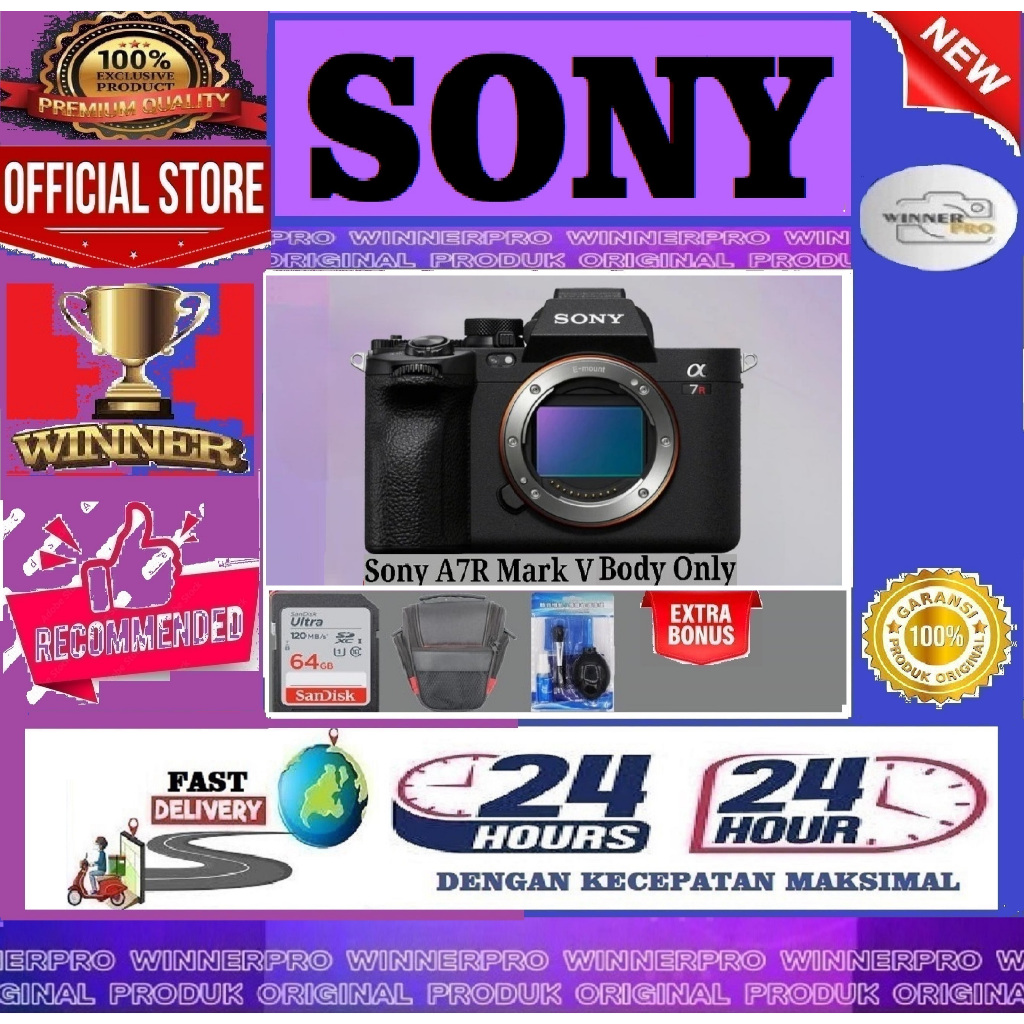 SONY A7RV / Kamera Alpha A7R mark 5 / Kamera A7R V - GARANSI RESMI - Body Only
