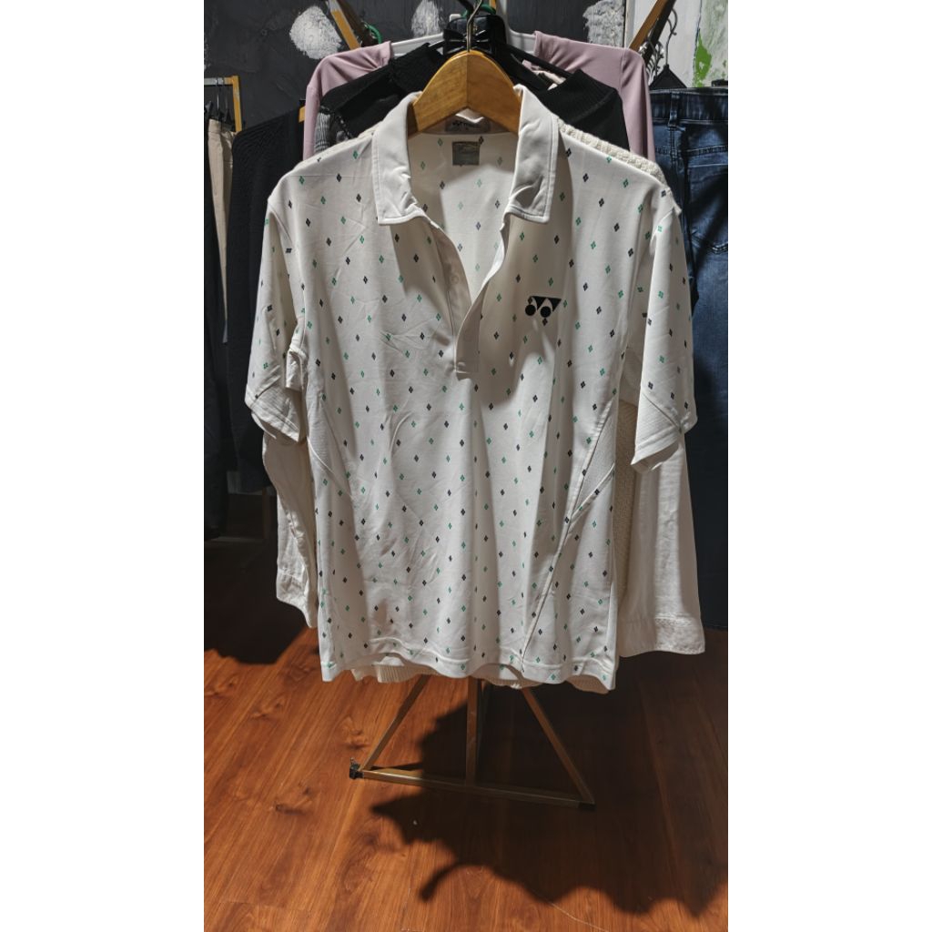 pl baju kerah yonex size M fit l