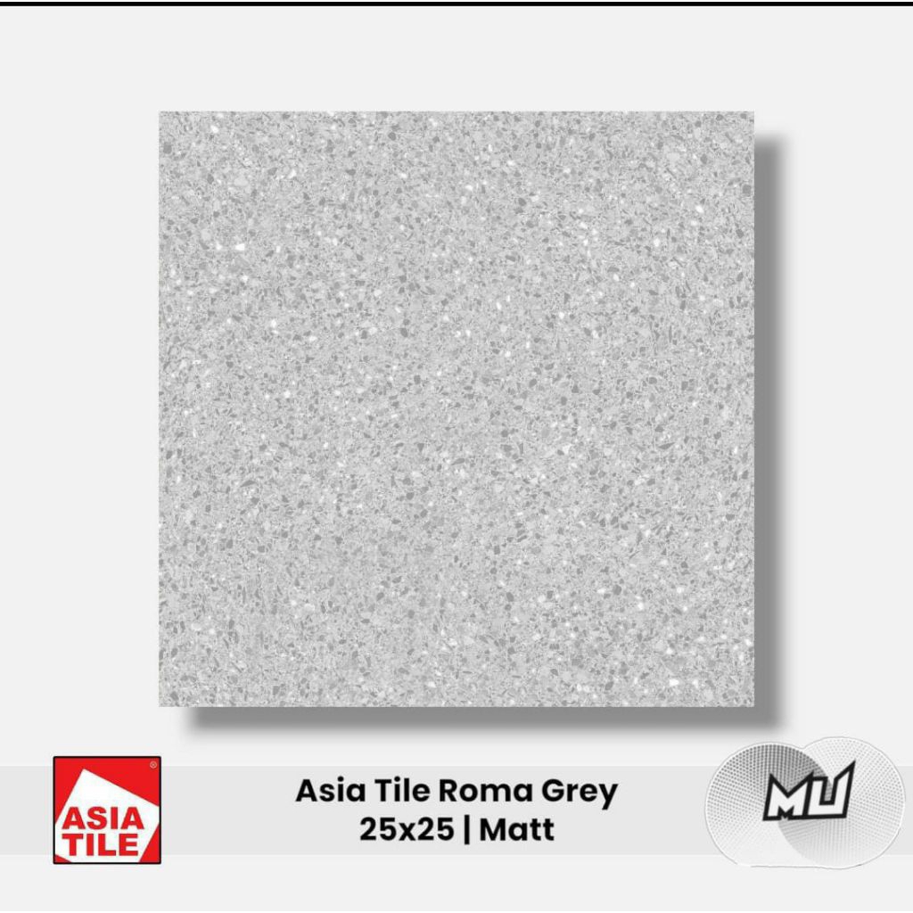 keramik asia tile 25x25 Roma grey matte B