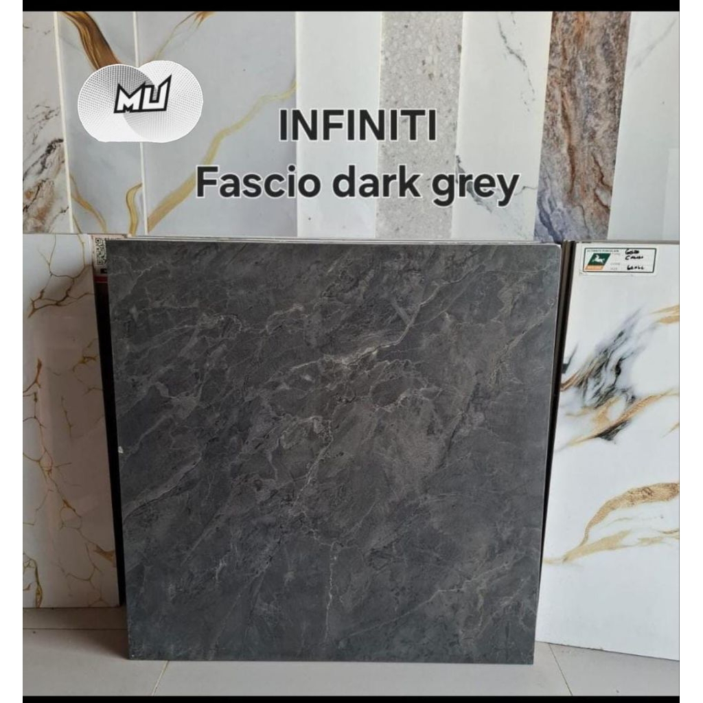 Granit lantai 60x60 Fascio dark grey matte