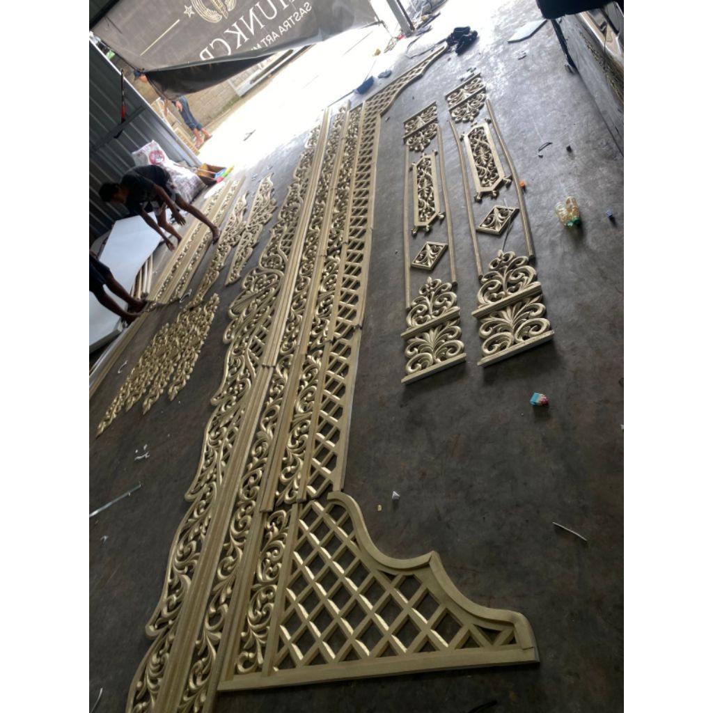 dekorasi pernikahan set ukir spon karet