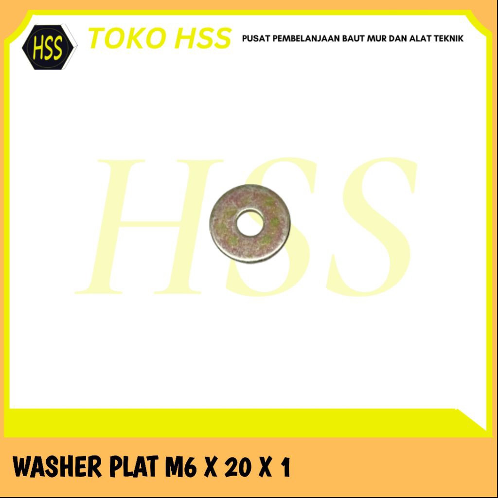 RING PLAT M6 X 20 X 1.5 ISI 25PCS