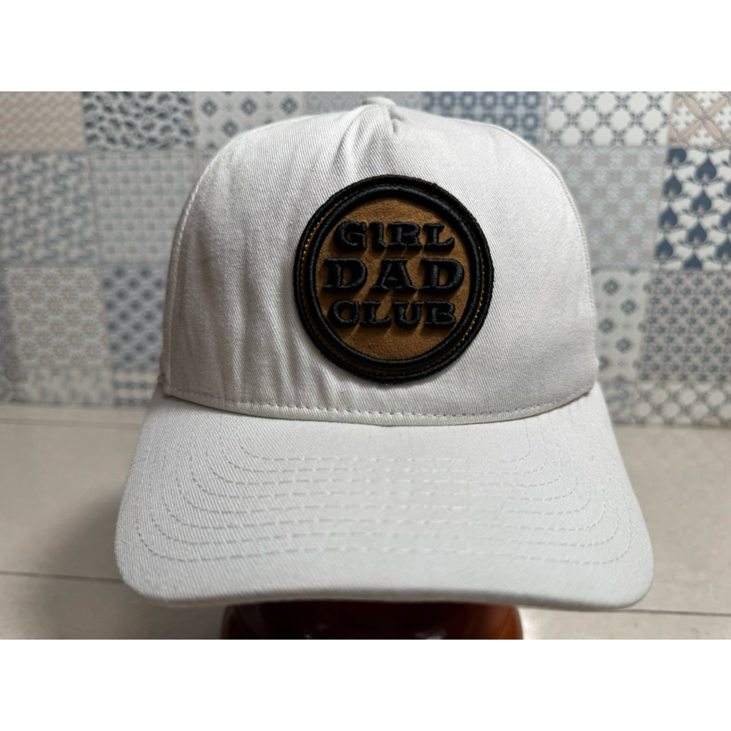 Topi Second Brand Branded Putih Girl Dad Club Patch By Pukka Headwear Original Full Tag