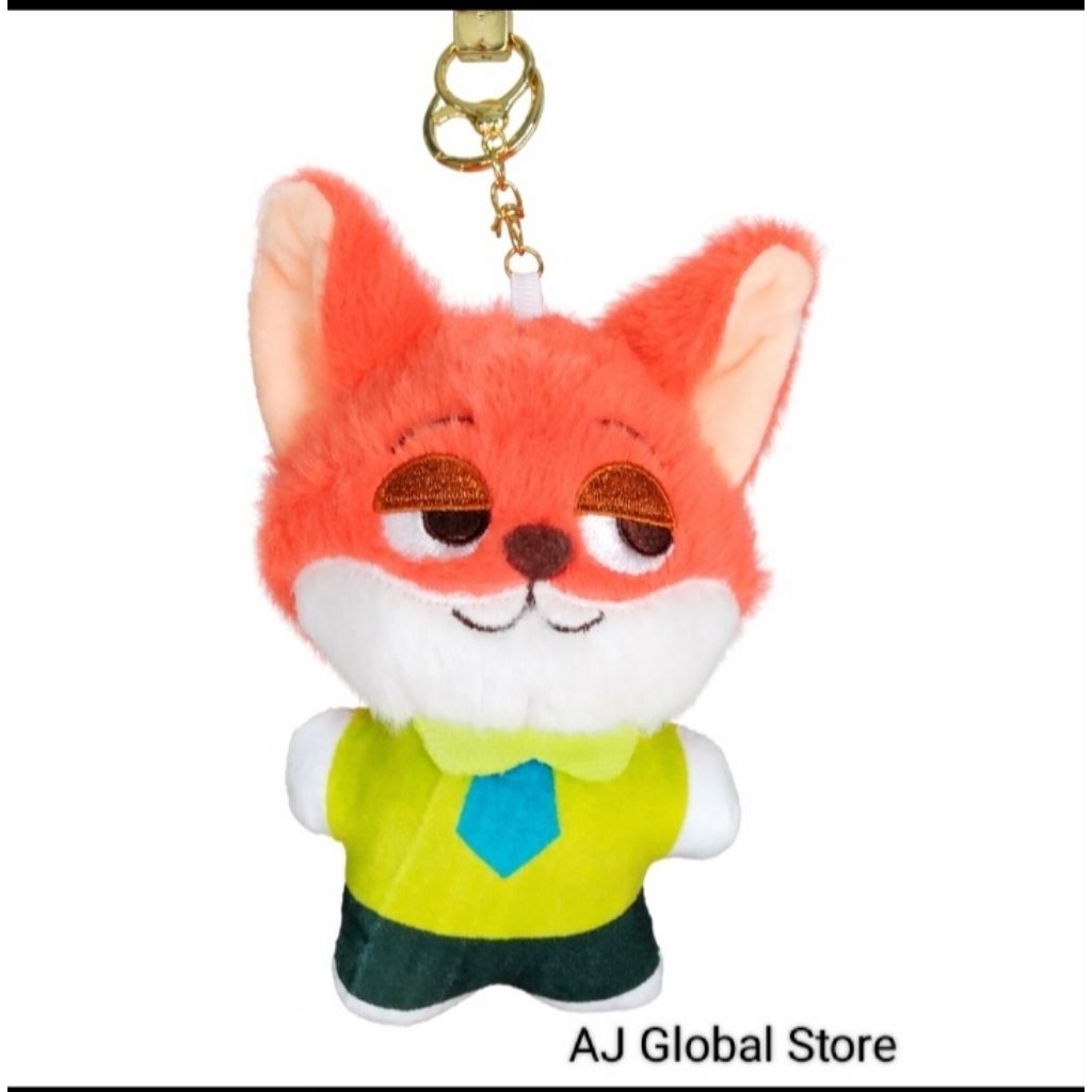 gantungan kunci boneka lucu zootopia/keychain boneka zootopia/ganci boneka bulu karakter zootopia