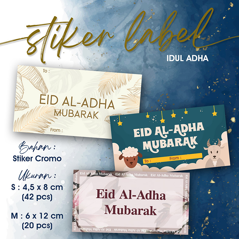 STIKER LABEL IDUL ADHA (KOTAK) | STIKER IDUL ADHA | STIKER PARCEL LEBARAN HAMPERS LEBARAN HAJI