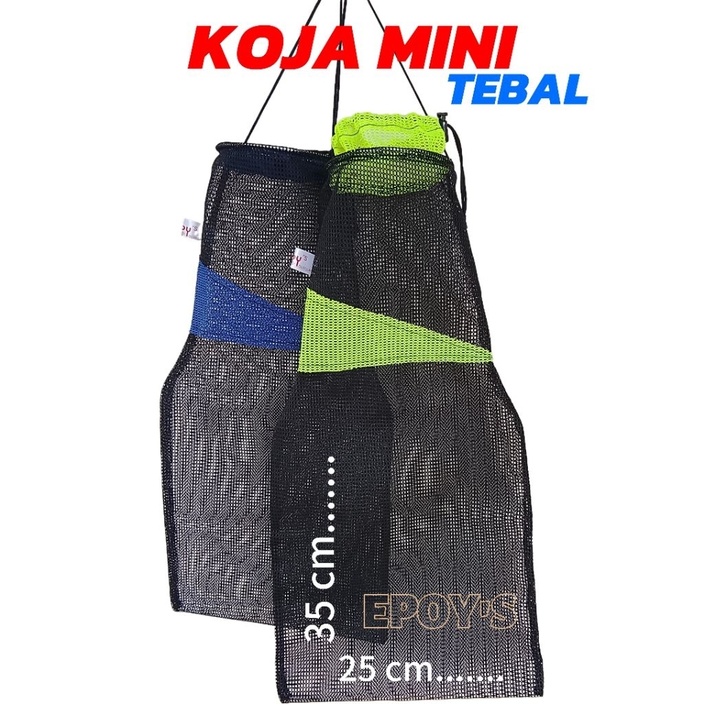 Koja ikan kecil model tali serut bahan jala tebal Korang ikan mini wader terbaru Polet setrip runcin