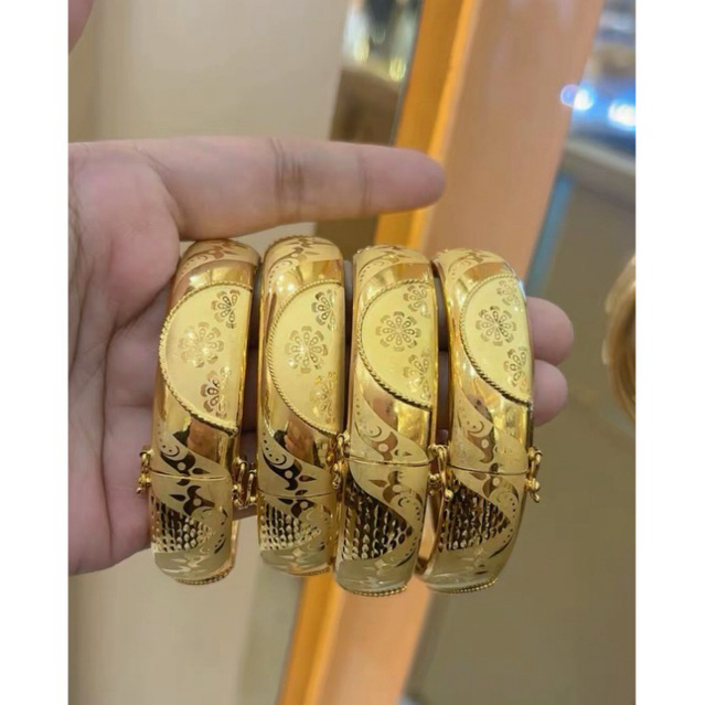 ayrahaccesories  gelang keroncong Bangkok lapis emas 24k