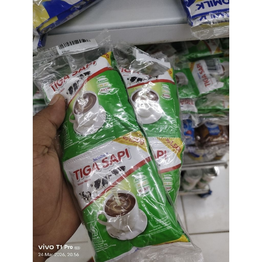 Susu Kental Manis Cap Tiga Sapi Sachet 37 gram x 6 pcs Renceng