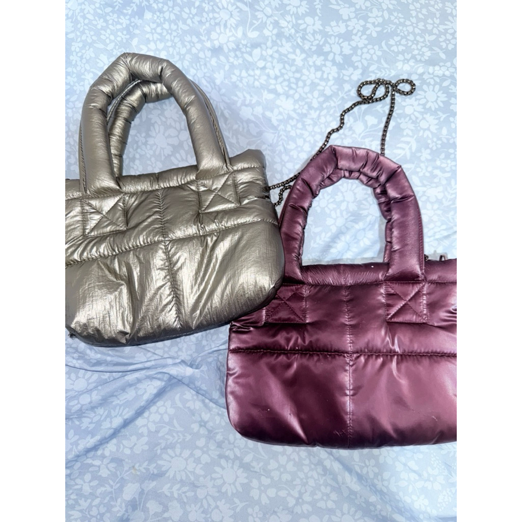 PL tas mr quilting warna burgundy