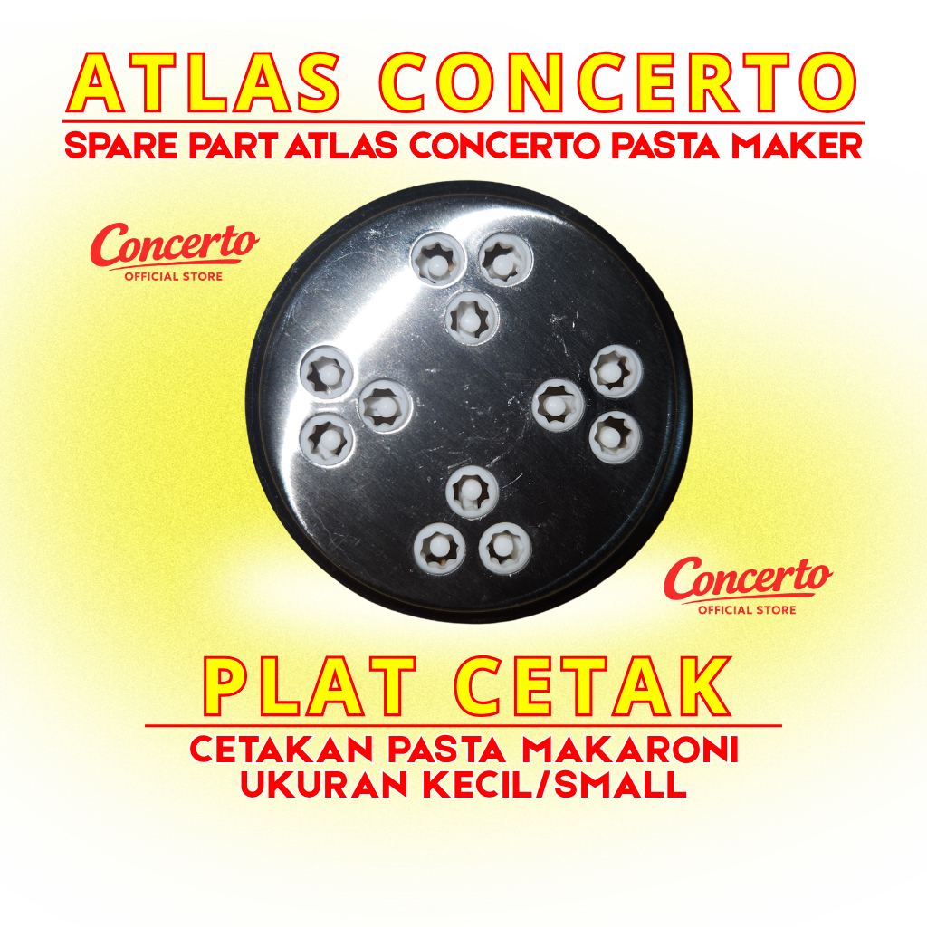 PLAT CETAKAN MAKARONI UKURAN KECIL ATLAS CONCERTO PASTA MAKER