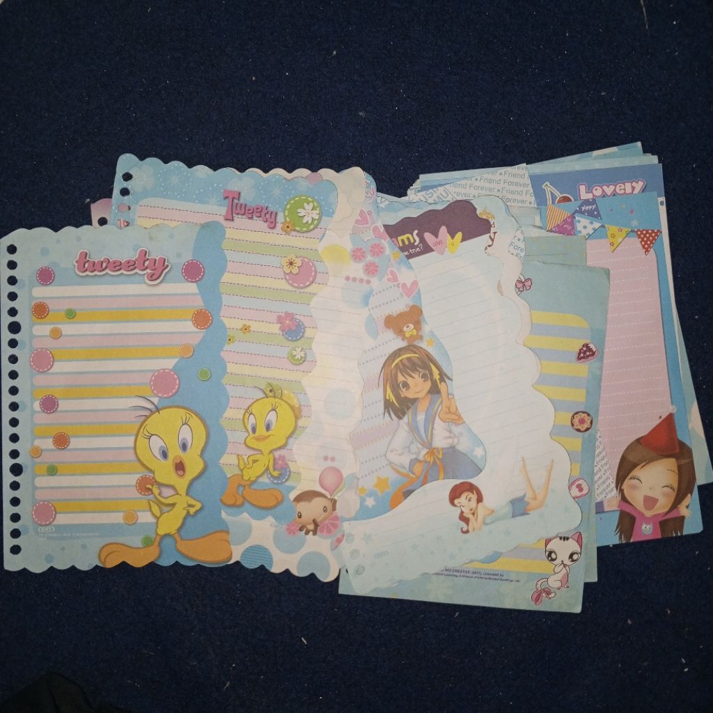 [ HARGA PERLEMBAR - MINIMAL ORDER 5 LEMBAR — BLUE VER ] KERTAS BINDER A5 20 RING NON HARVEST TIPIS L