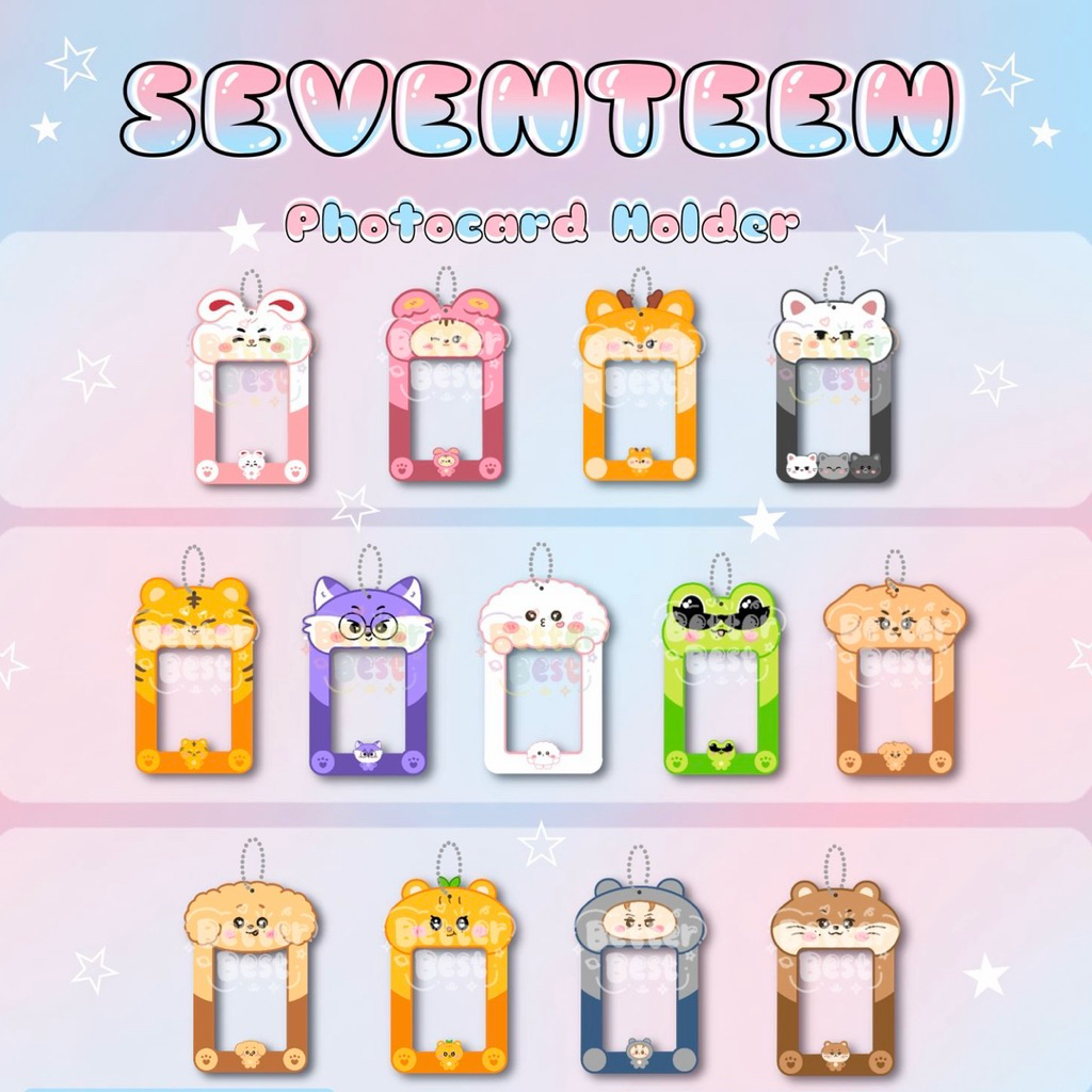 SEVENTEEN CARD HOLDER CAHOL GRIPTOK POPSOCKET KEYCHAIN CARABINER