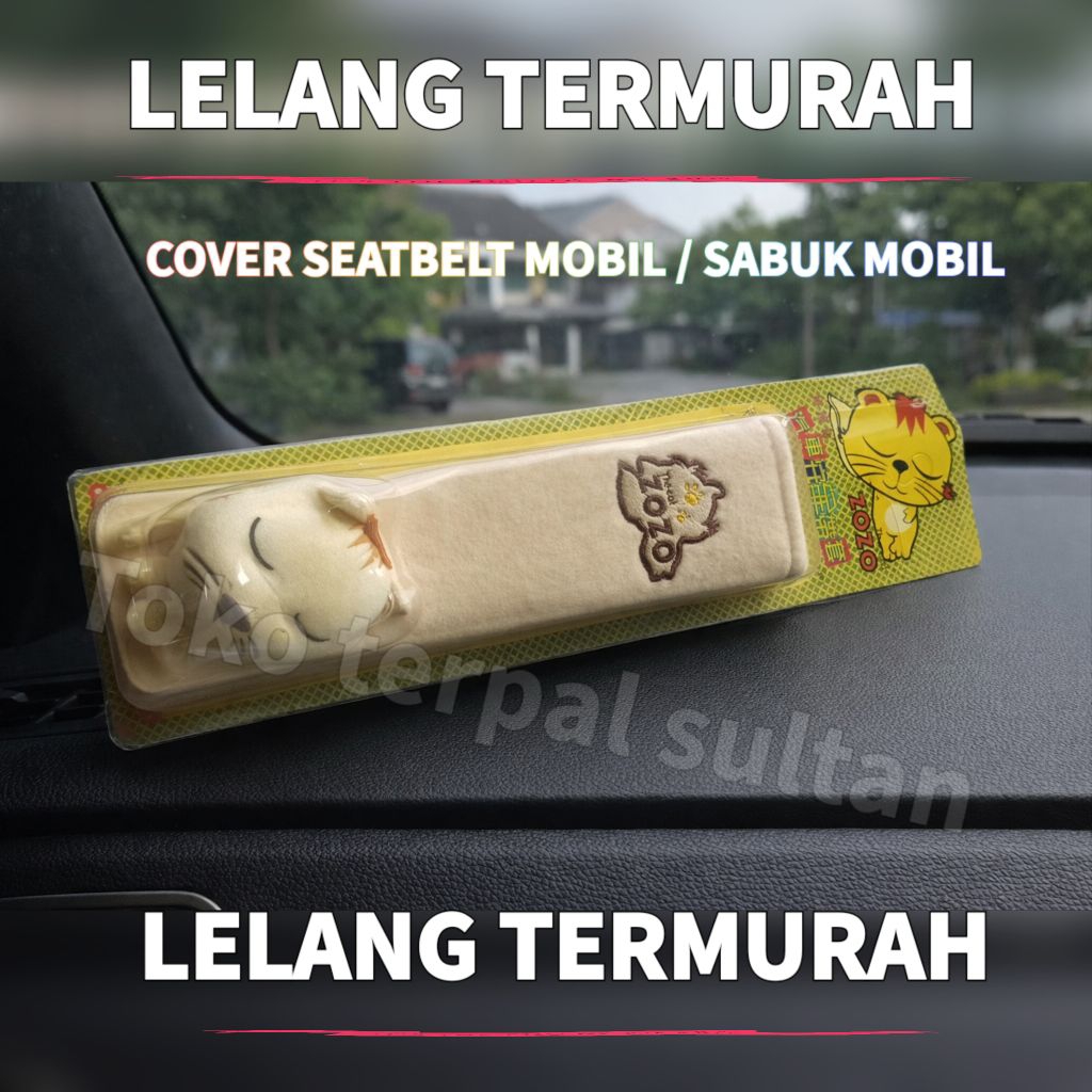 Lelang SEPASANG COVER SEATBELT MOBIL / SABUK MOBIL