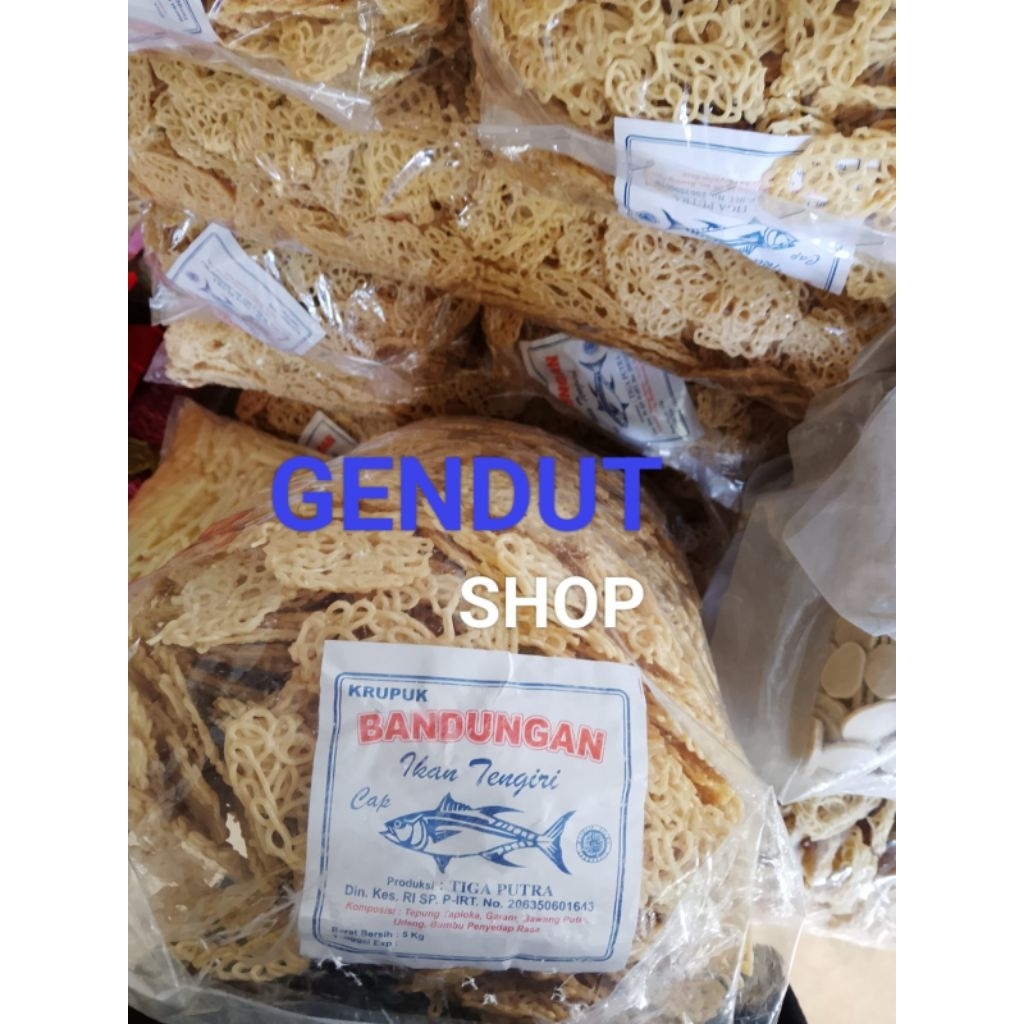 Kerupuk ikan Tengiri Mentah Original  1 kg / Kerupuk Ikan Tengiri Bandungan