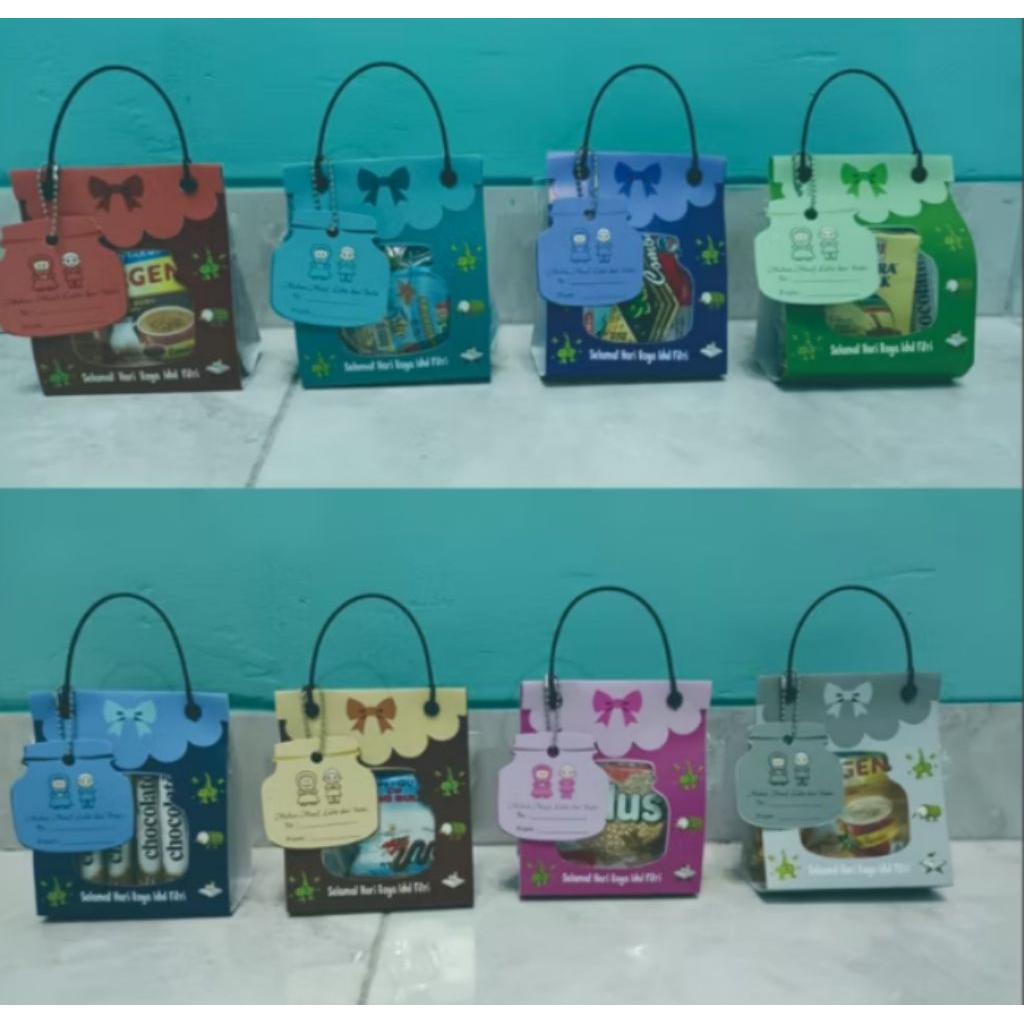 Amplop Lebaran Tas Mini Motif Snack Isi 8pcs