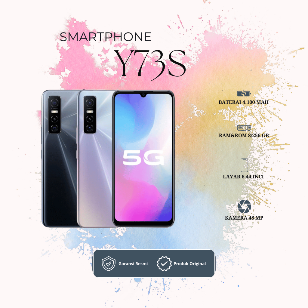 HP VIVO Y73S RAM 8/256 GB KAMERA 48MP LAYAR 6.44 INCI ORIGINAL GARANSI 1 TAHUN