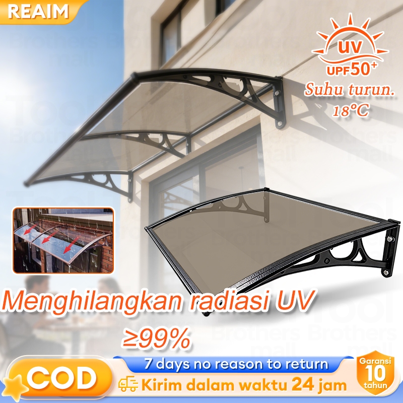 Canopy Kanopi Atap Kanopi Rumah Penutup Teras​ Polycarbonate​ Transparan​ kanopi teras rumah Anti Hu