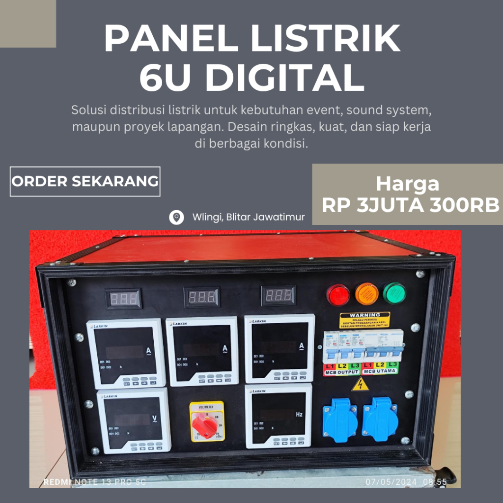 panel listrik 6u digital