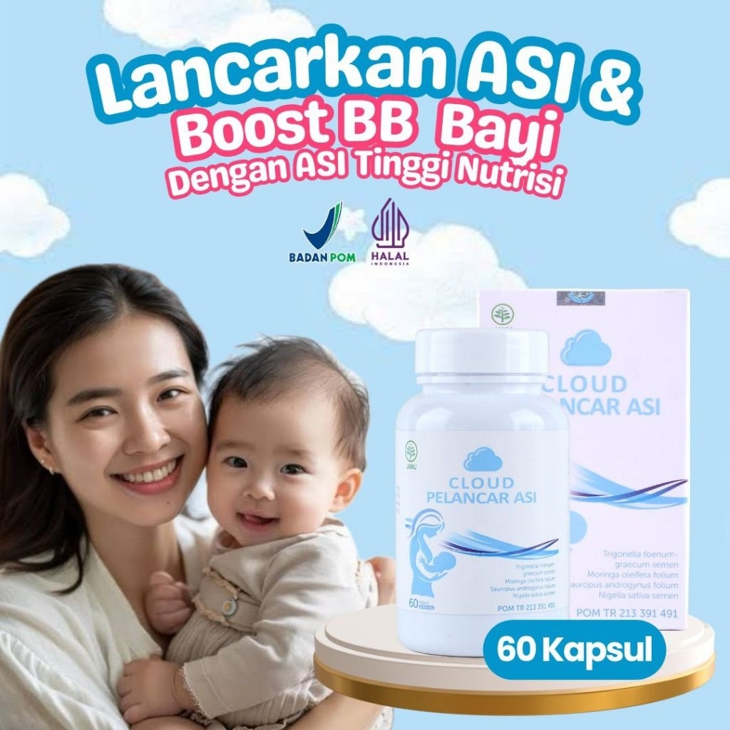ASI Booster Cloud Pelancar ASI BPOM HALAL Katuk Habbatussauda Fenugreek Kelor Membantu Melancarkan A