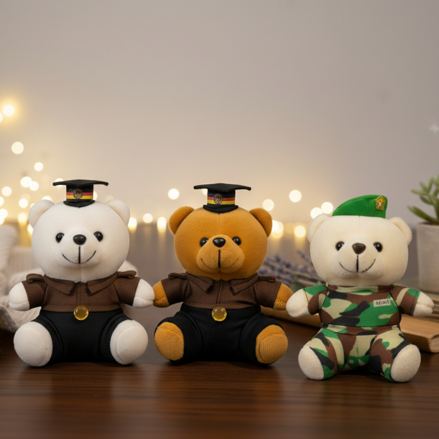 Boneka Teddy Bear PROFESI,BISA req BAJU (TNI,POLISI,DOKTER,SUSTER DAN LAIN-LAIN)Tidak BISA mirip 100