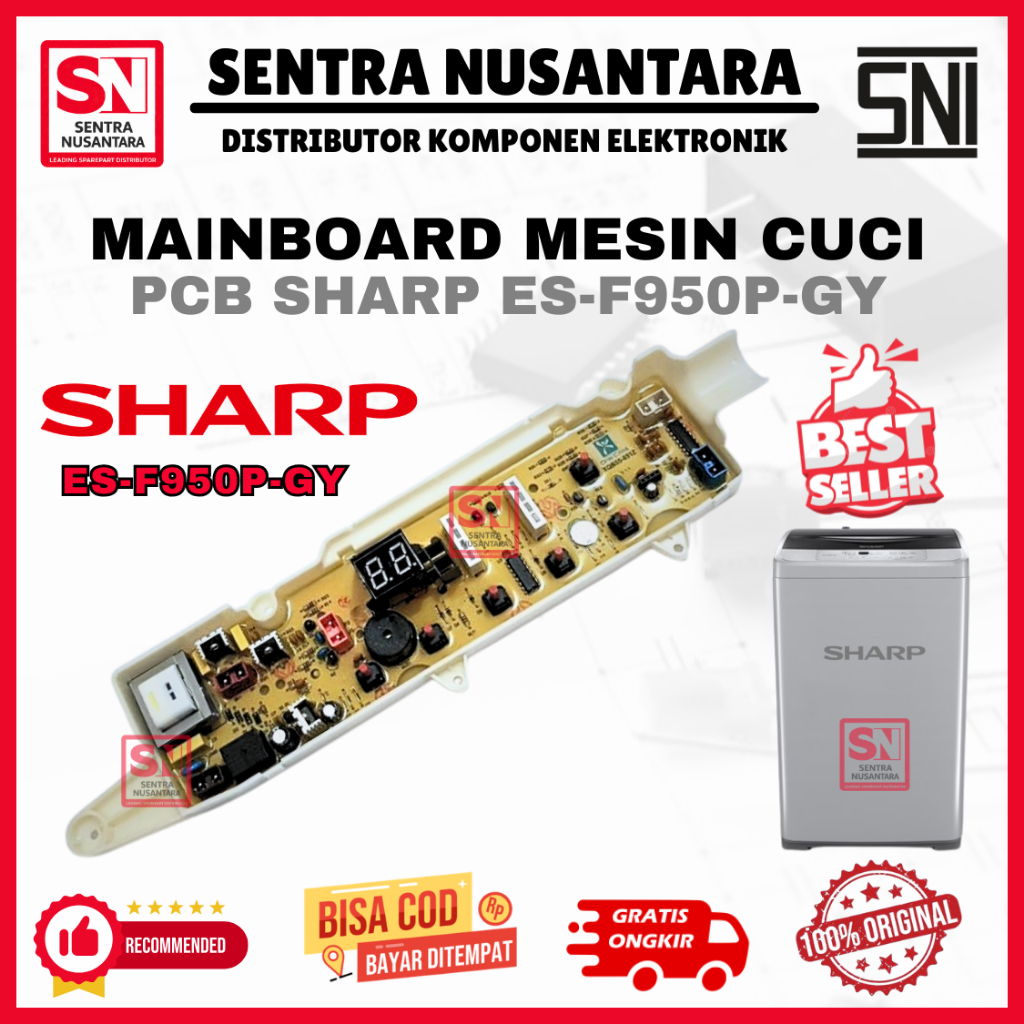 Sharp Modul PCB Mesin Cuci ES F950P GY ORGINAL | Mainboard Mesin Cuci Sharp ES-F950P-GY ASLI | PCB S