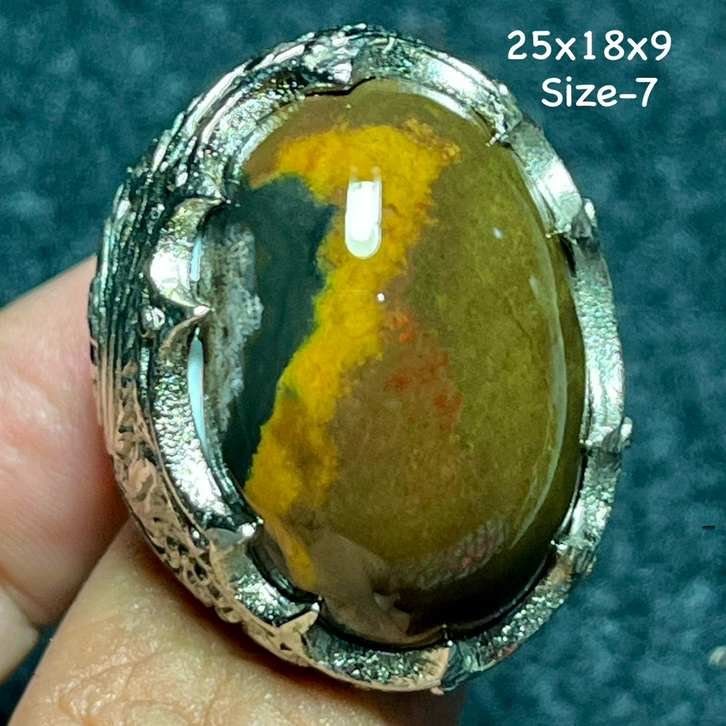 Cincin Batu Akik Natural Sulaiman (Asli Alam)