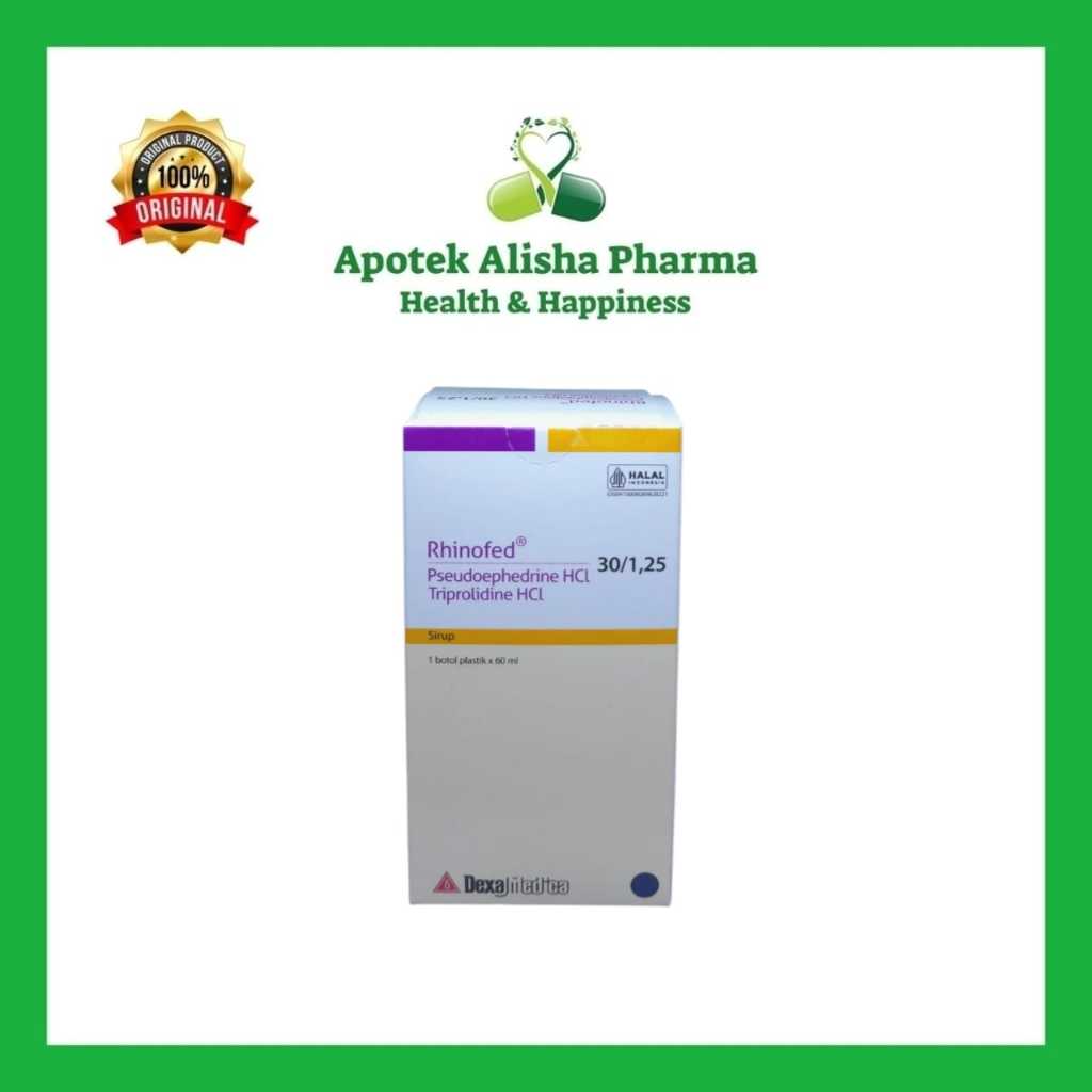 Rhinofed Sirup 60ml - Rinofed Sirup Obat Flu Pilek Alergi Anak / Rhinoped / Rinoped Syrup