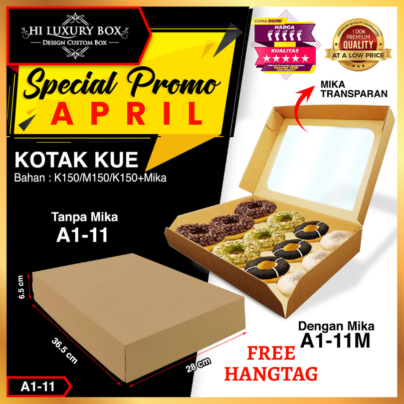 Kotak Donat/Dus Donat/Box Donat Isi 12/Kotak Serbaguna A1-11
