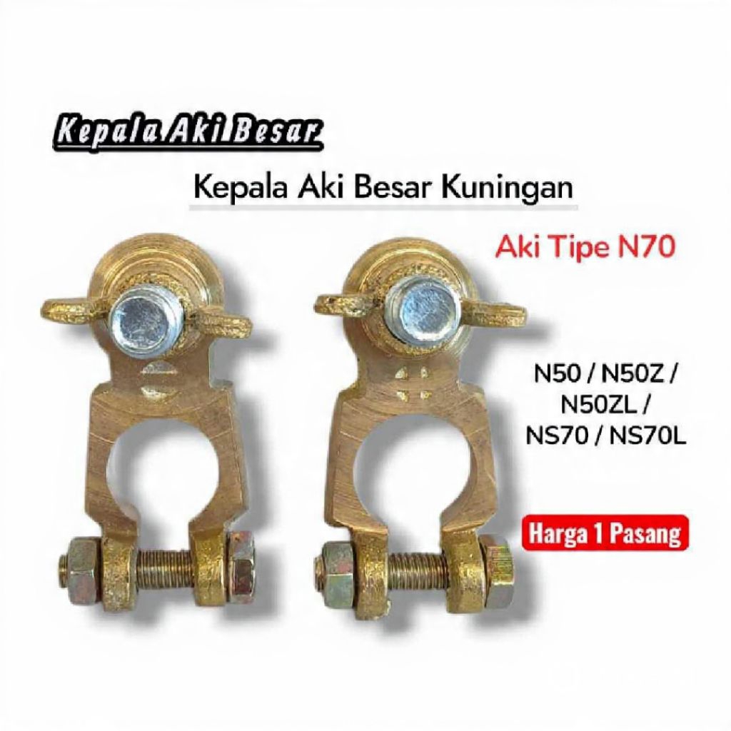TERMINAL ACCU N70 BESAR | Klem aki N70 | Terminal Accu | KLEM AKI KUNINGAN N70 BESAR | Klem ACCU N70