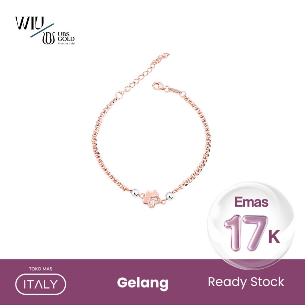GELANG RANTAI WIU ERME BUNGA LOVE MT AD ROSE UBS CCT 750 17K