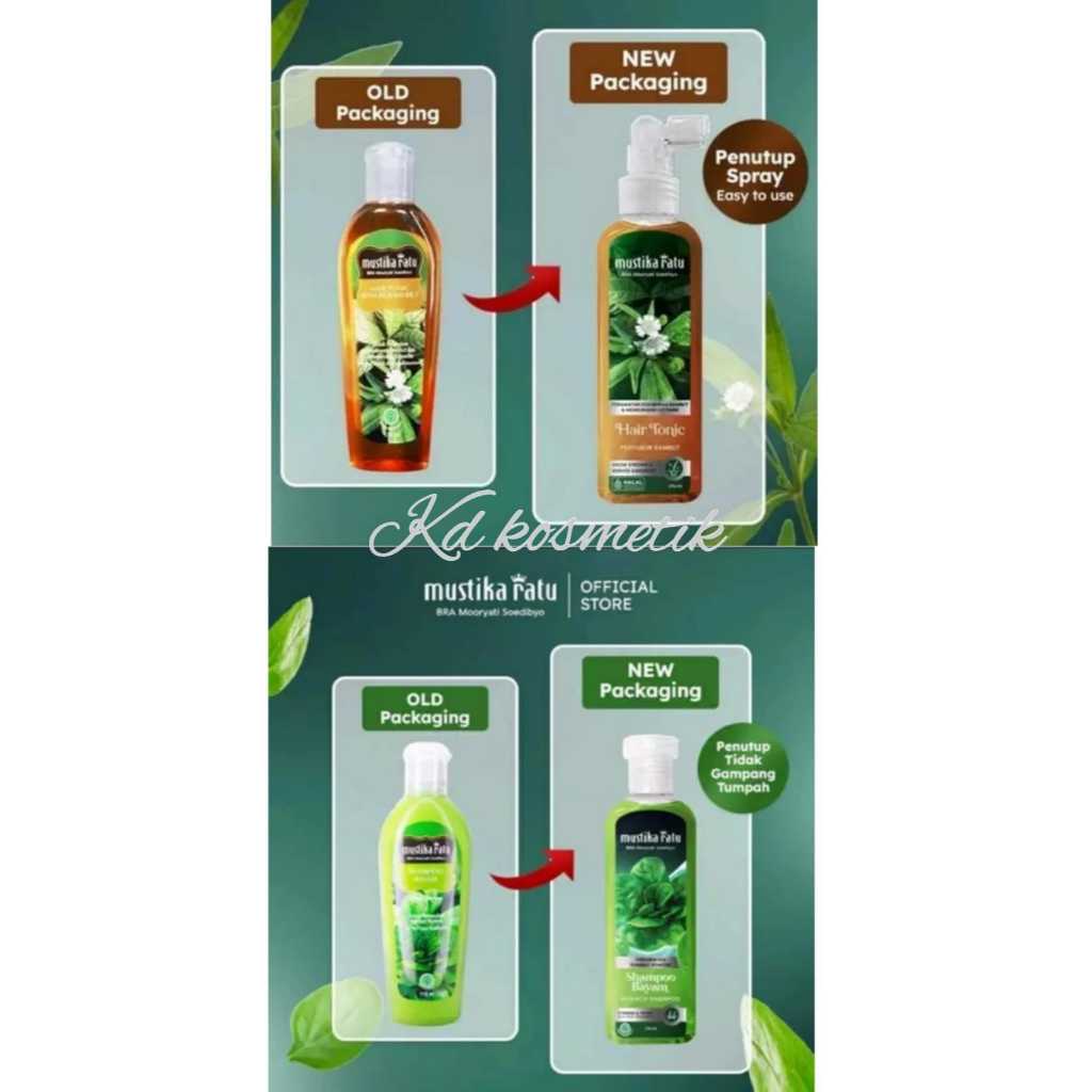 Mustika Ratu Hair Tonic Penyubur Rambut#Mustika Ratu Shampoo Merang#Mustika Ratu Shampoo Bayam 175 m