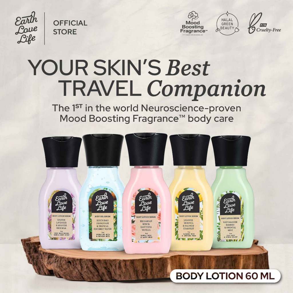 Earth Love Life Body Lotion 60ml Body Serum | Lotion Wangi | Lotion Travelling | Lotion Melembapkan 
