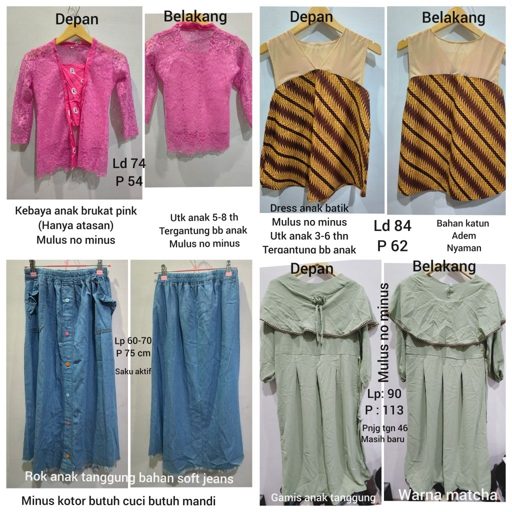 PRELOVED PAKAIAN  TAS ANAK PEREMPUAN