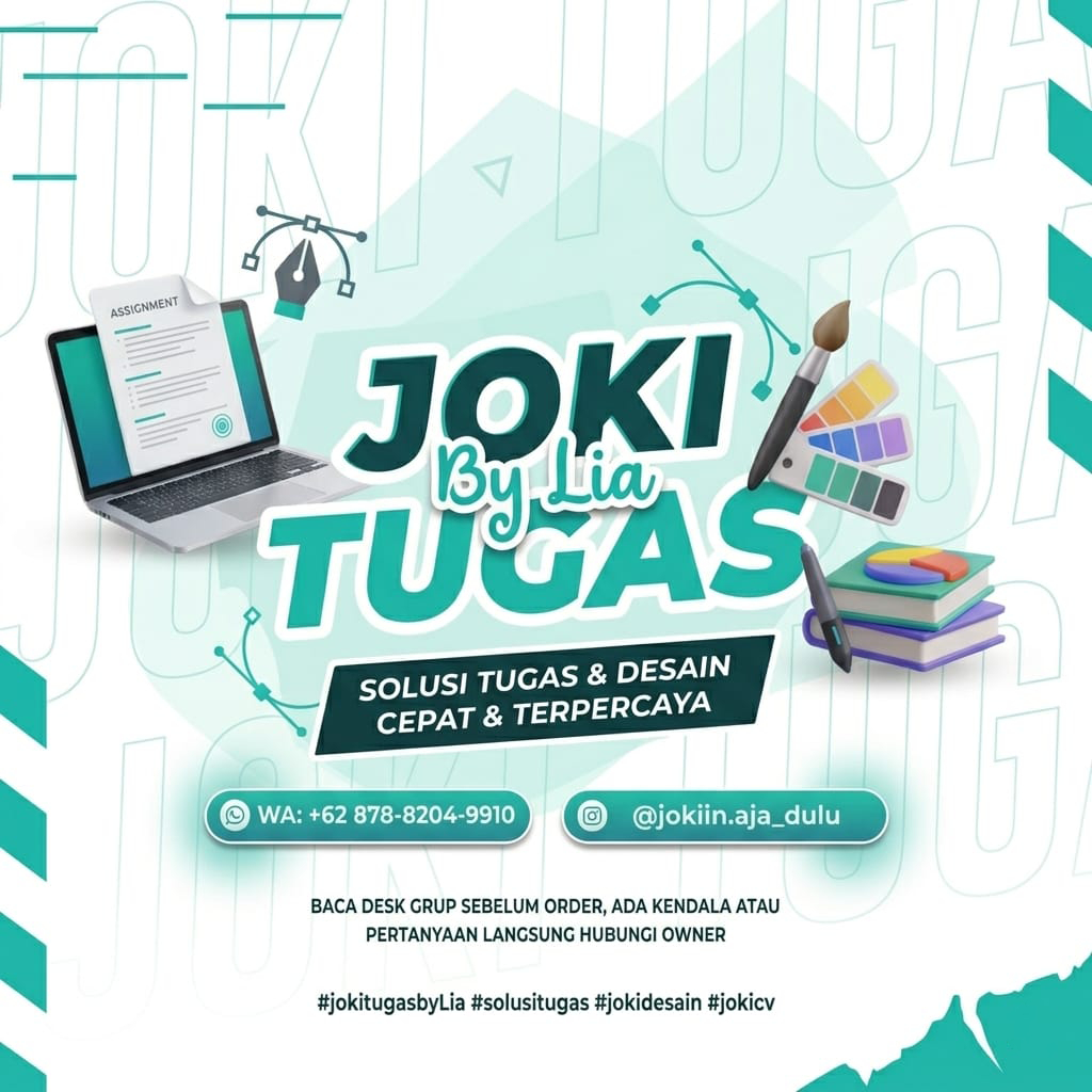 Jasa Joki Tugas Murah & Cepat | Karya Ilmiah, Soal, CV, Edit Design
